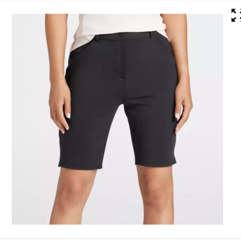 NWT CALIA Women's Golf 9" Bermuda Shorts - black - size 2